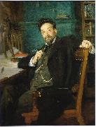 Richard Bergh Portrait of professor Karl Warburg painting